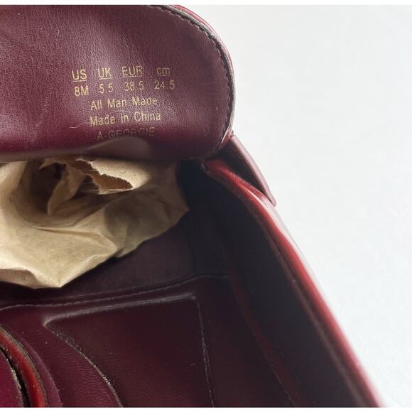 Franco Sarto Georgie Square Toe Mule in Claret Burgundy Red - Picture 7 of 7